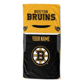 [Personalization Only] OFFICIAL NHL Jersey Personalized Beach Towel - Bruins