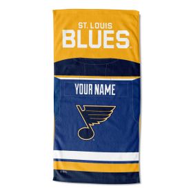 [Personalization Only] OFFICIAL NHL Jersey Beach Towel - Blues