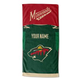 [Personalization Only] OFFICIAL NHL Jersey Personalized Beach Towel - Wild