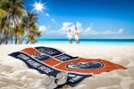 [Personalization Only] OFFICIAL NHL Colorblock Personalized Beach Towel - Edmonton Oilers