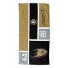 [Personalization Only] OFFICIAL NHL Colorblock Personalized Beach Towel - Anaheim Ducks