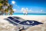 [Personalization Only] OFFICIAL NHL Colorblock Personalized Beach Towel - Tampa Bay Lightning